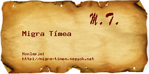 Migra Tímea névjegykártya